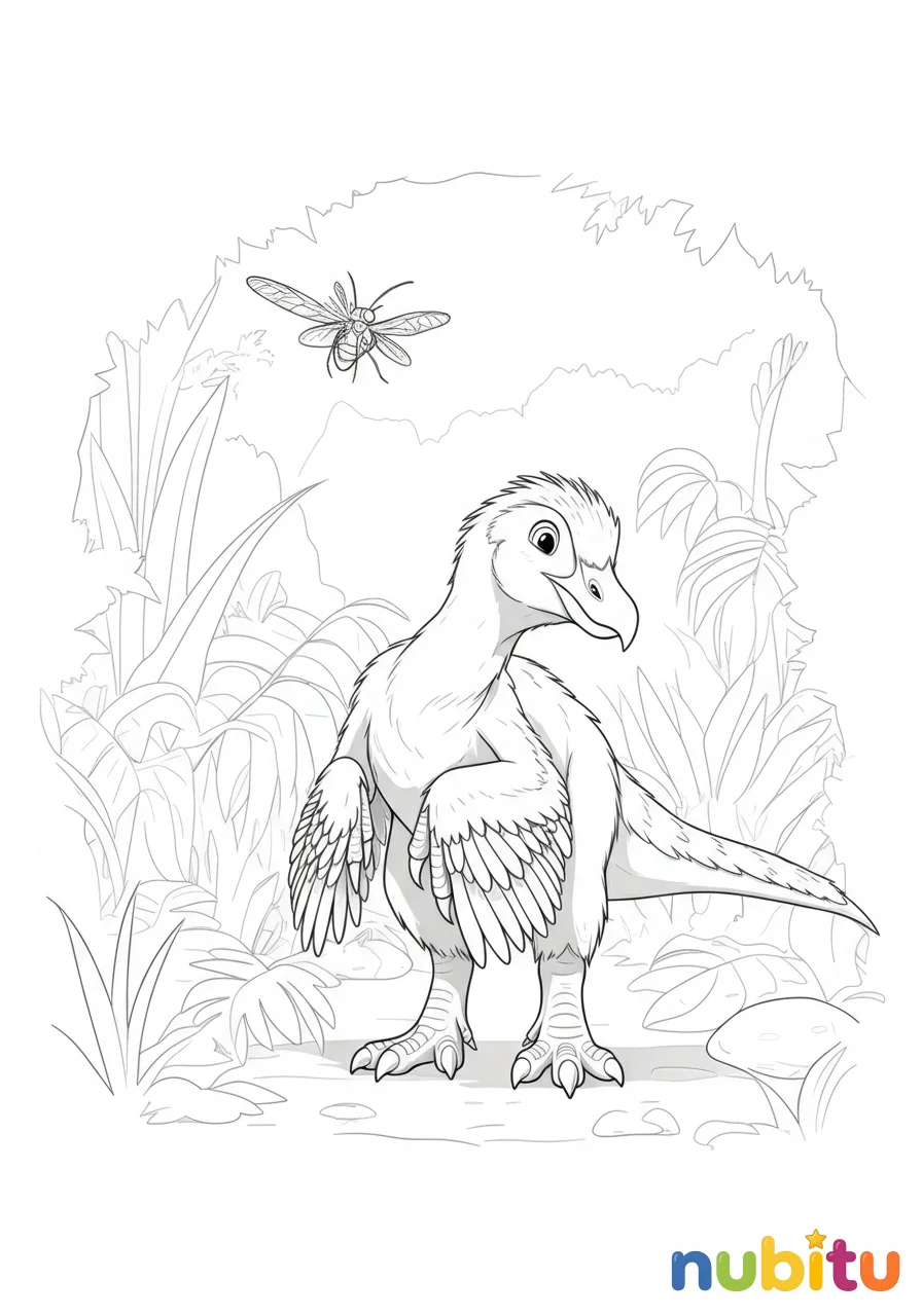 ¡aventura jurásica! 🦖 descubre los erlikosaurus más asombrosos para pequeños artistas.