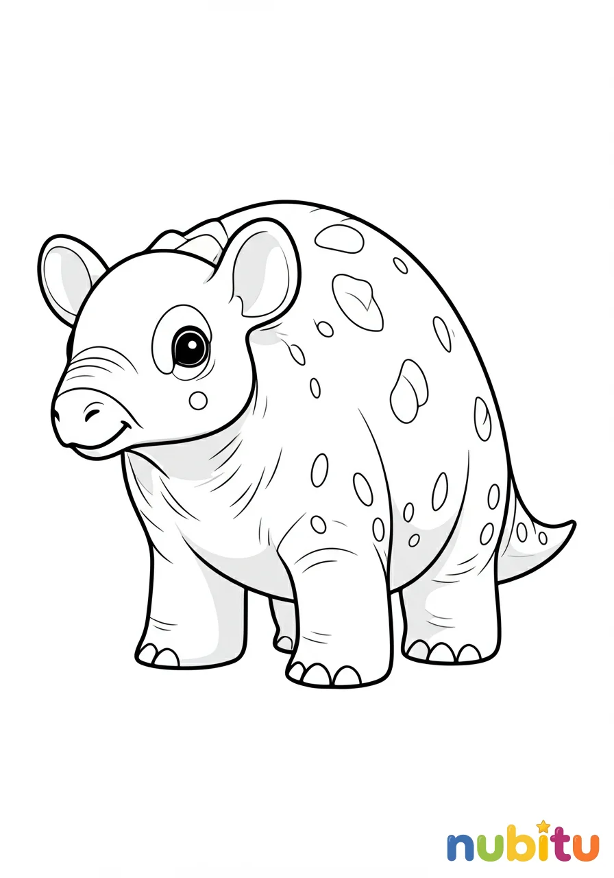 ¡aventura jurásica! descubre los asombrosos euoplocephalus para pequeños artistas 🦖