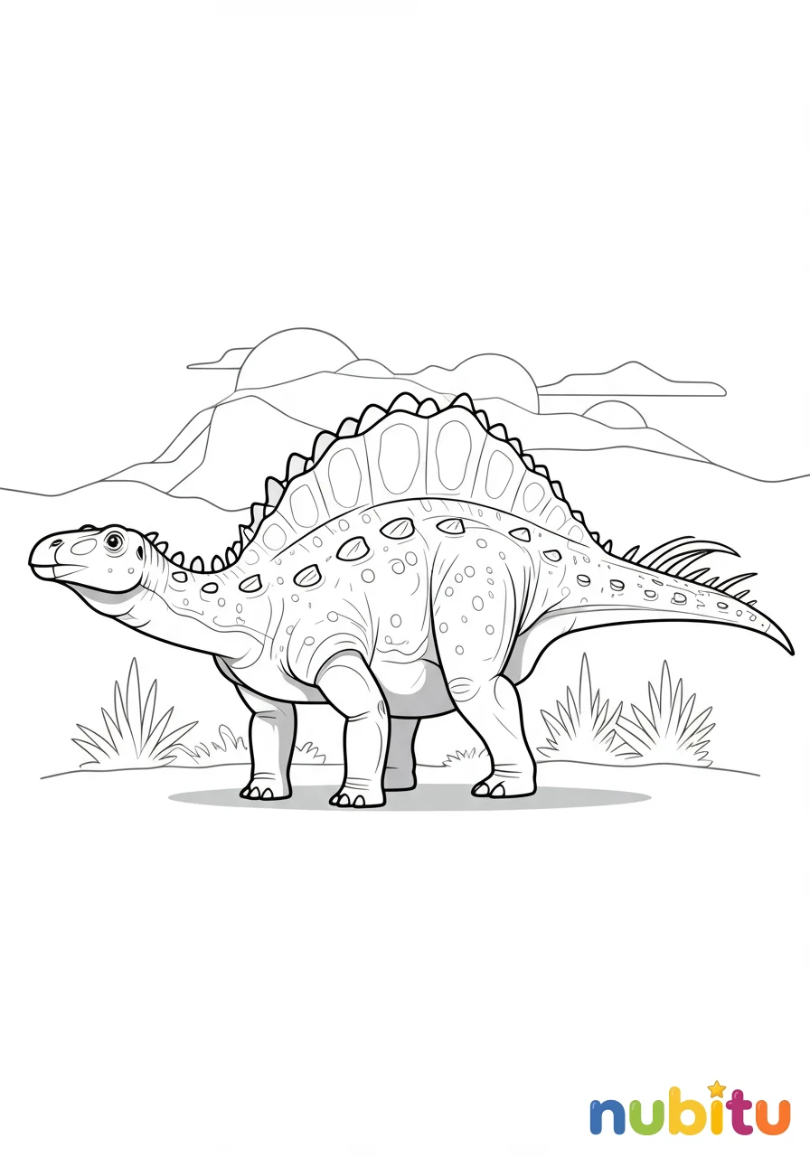 Increíbles y prehistóricos hesperosaurus para explorar y colorear ¡roar! 🦖