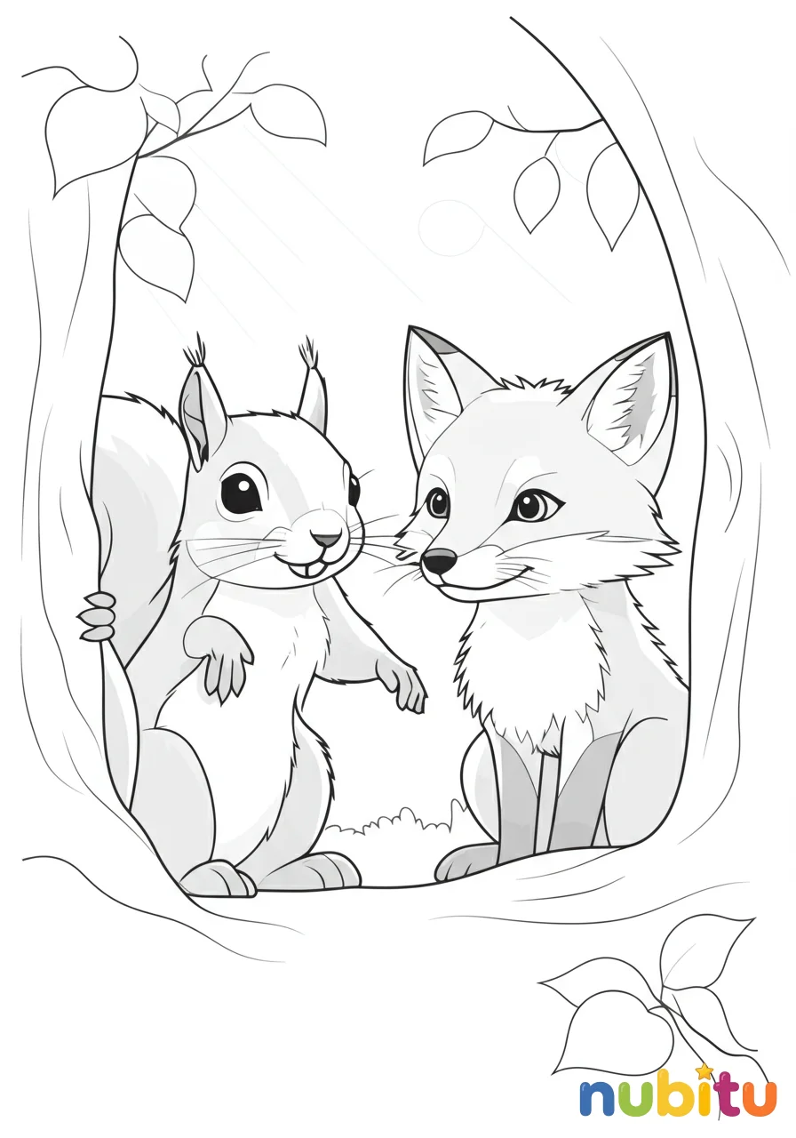 Aventuras mágicas con ardillas zorros