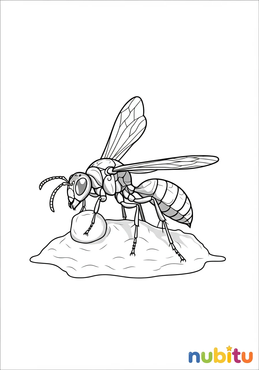 Explora el fascinante mundo de los insectos con nuestros divertidos avispas alfareras negras para pequeños exploradores 🎨