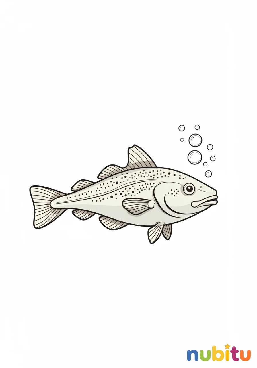 ¡explora el mar de la fantasía con los encantadores bacalao para pequeños artistas! 🐠