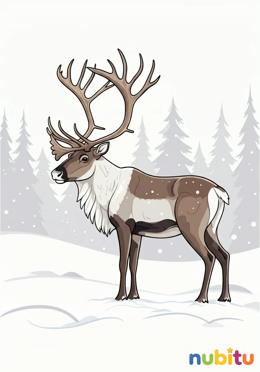 ¡explora la magia del bosque con caribús de bosque para pequeños artistas! 🦌✨