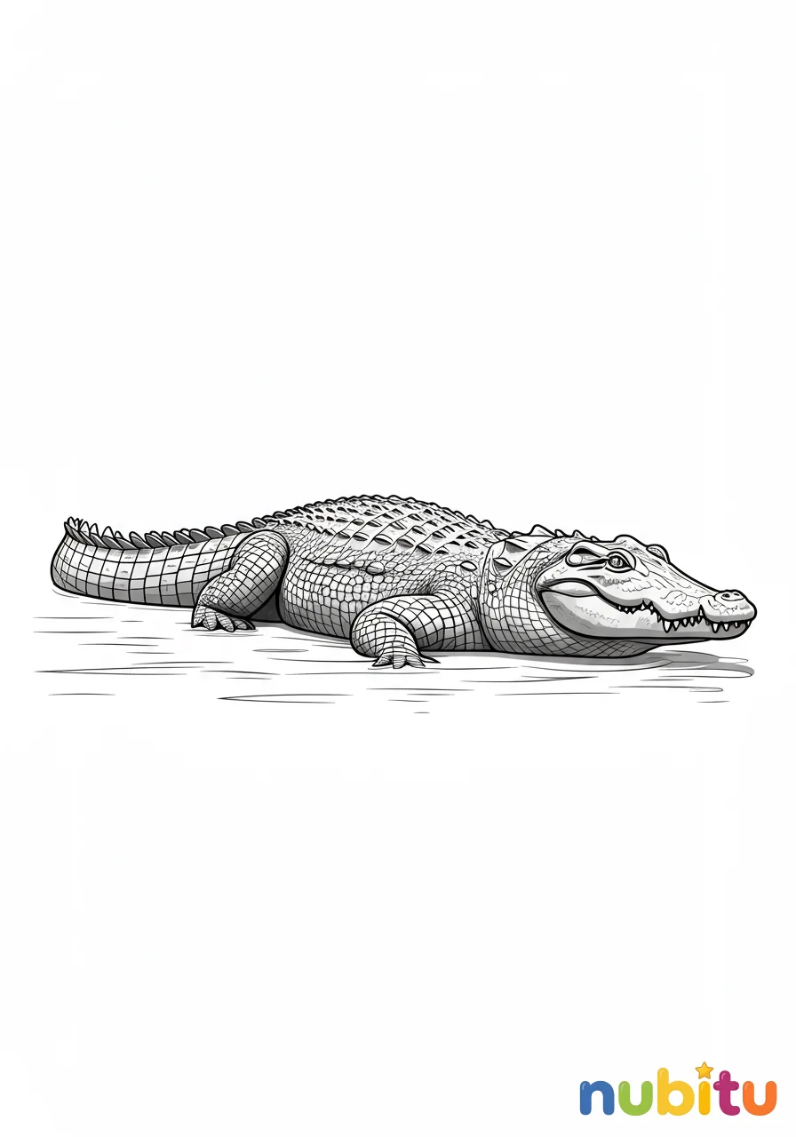 ¡aventura en el pantano! increíbles cocodrilos de agua salada para pequeños exploradores artísticos 🐊