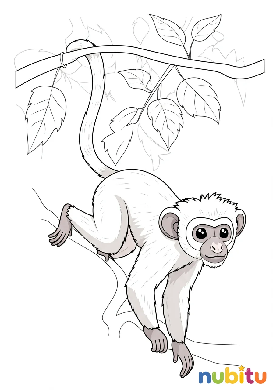 ¡jungla de fantasía! 🌿 los más fascinantes colobos para pequeños artistas 🐒