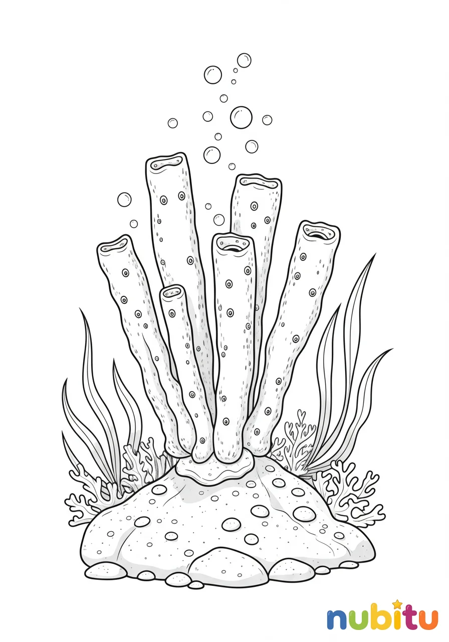 ¡descubre el fondo marino! mágicos esponjas de tubo para pequeños exploradores 🌊