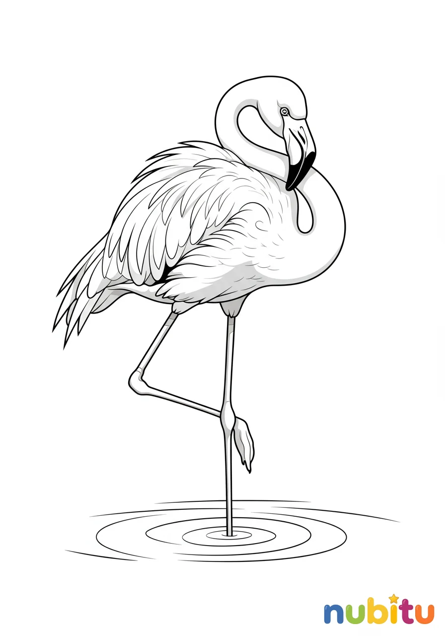 El fascinante mundo de los flamencos comunes para pequeños artistas y aventureros ¡a pintar! 🦩