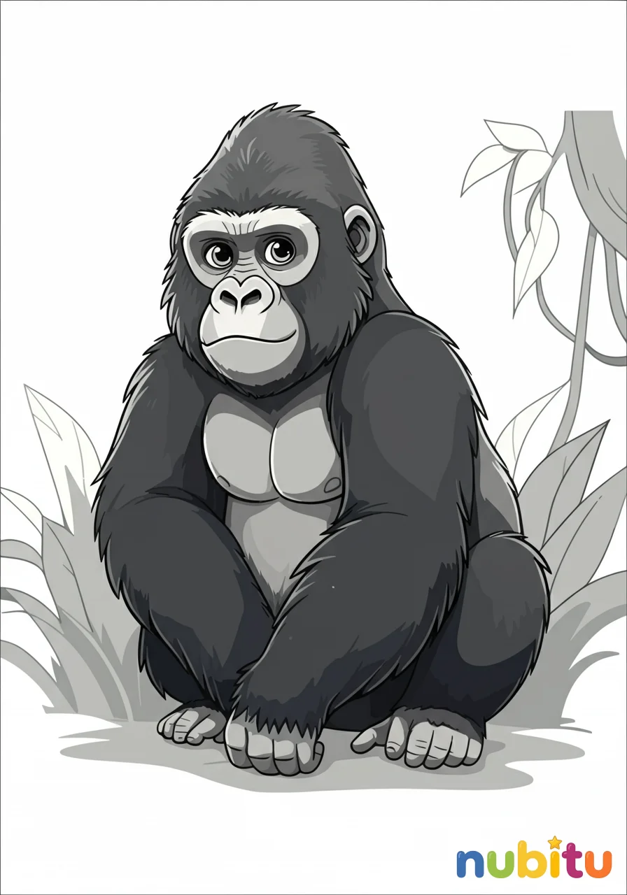 ¡aventura en la selva! 🌿 descubre los majestuosos gorilas de montaña y aprender 🦍