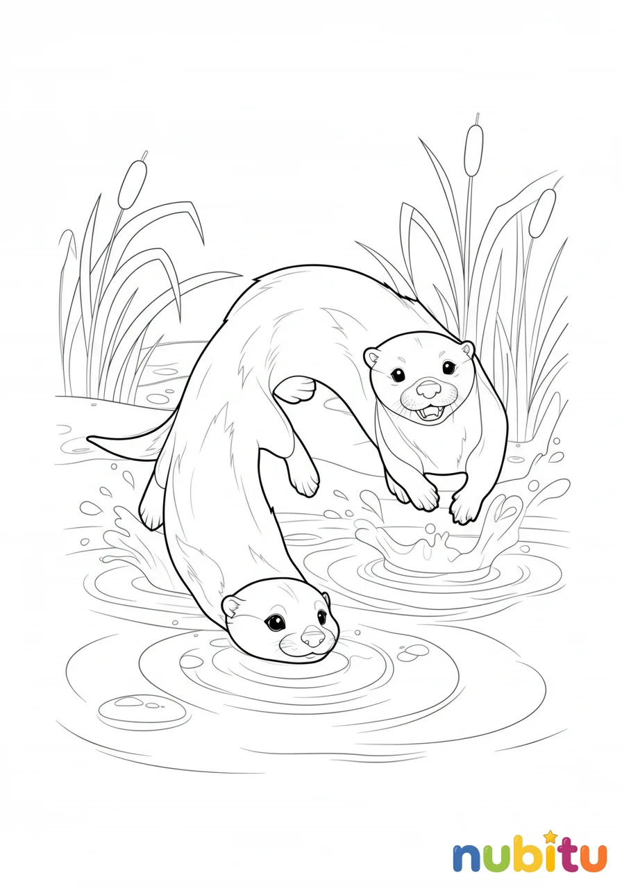 Explora el fascinante mundo de los lobos de río para pequeños artistas acuáticos 🎨