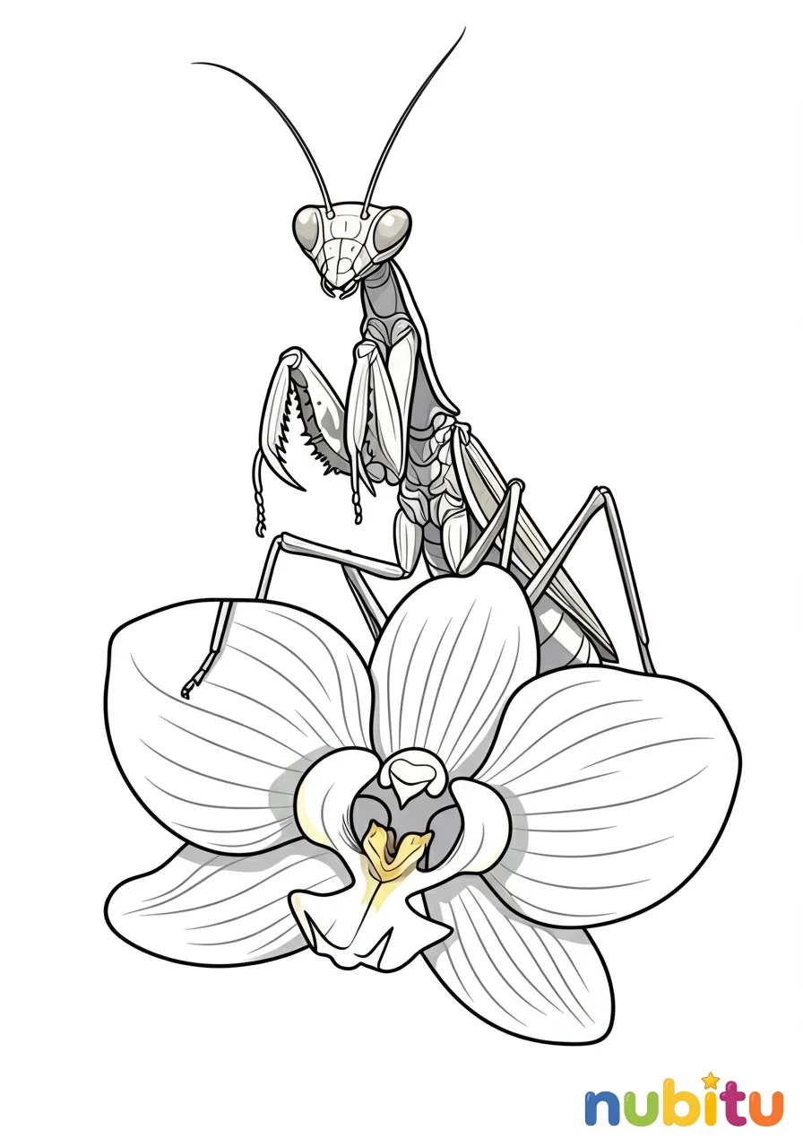 ¡aventuras mágicas con mantis orquídea para pequeños artistas! 🎨