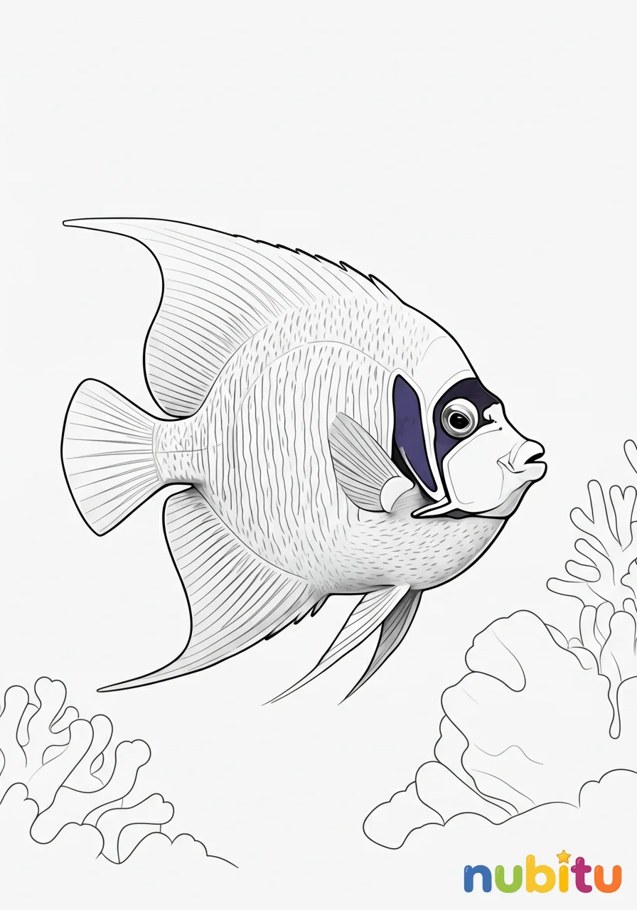 Explora el océano con los más hermosos peces Ángeles emperadores para pequeños artistas 🐠