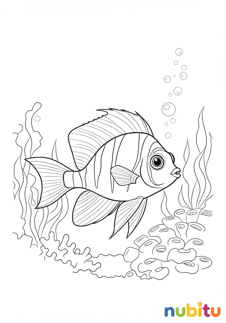 ¡sumérgete en la magia! fascinantes peces damiselas para pequeños artistas 🐠