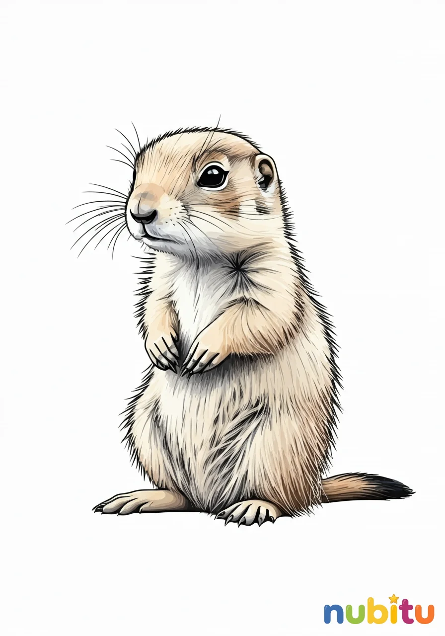 ¡aventura en la pradera! los perritos de las praderas de cola negra más adorables para pequeños artistas 🐾