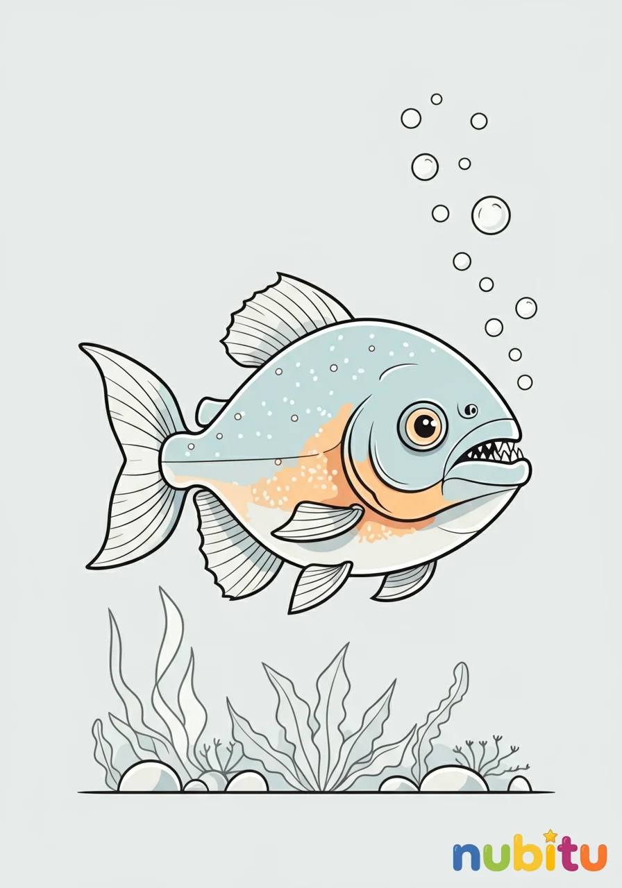 ¡aventura submarina! descubre y crea fabulosos pirañas rojas para pequeños exploradores 🐠