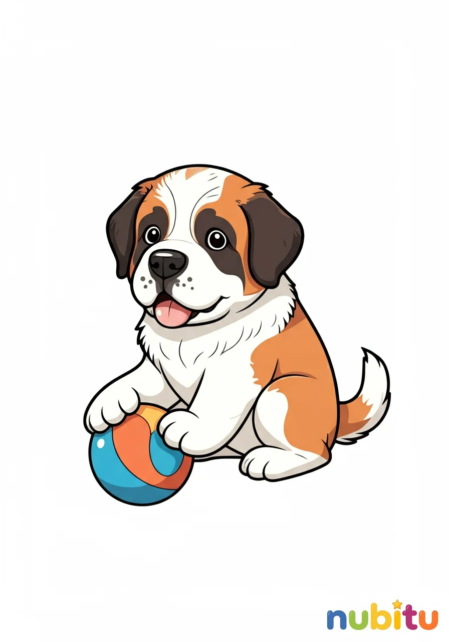 ¡aventura artística! los más tiernos san bernardo para pequeños exploradores 🐾