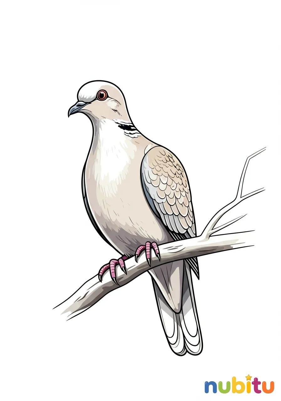 Explorando la naturaleza con encantadores tórtolas europeas para pequeños artistas 🕊️