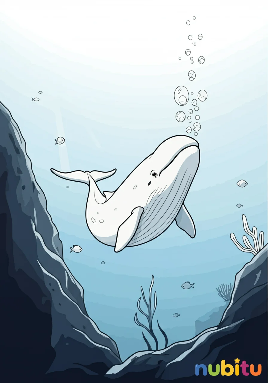 Explora las profundidades con fascinantes zifios para pequeños artistas 🐋